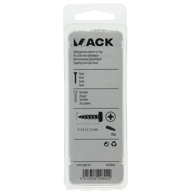 Load image into Gallery viewer, Mack 1018066 - zelftappende schroef cylkop verz. 60 st 4,2 x 13 mm | 5 stuks