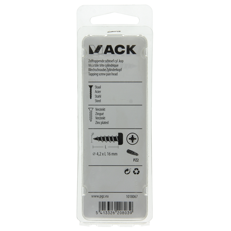 Load image into Gallery viewer, Mack 1018067 - zelftappende schroef cylkop verz. 54 st 4,2 x 16 mm | 5 stuks
