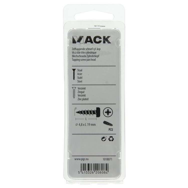 Load image into Gallery viewer, Mack 1018071 - zelftappende schroef cylkop verz. 38 st 4,8 x 19 mm | 5 stuks