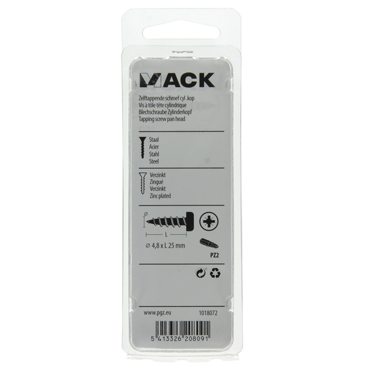 Load image into Gallery viewer, Mack 1018072 - zelftappende schroef cylkop verz. 32 st 4,8 x 25 mm | 5 stuks