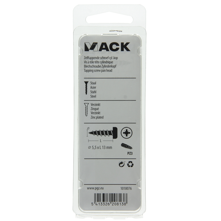 Load image into Gallery viewer, Mack 1018076 - zelftappende schroef cylkop verz. 28 st 5,5 x 13 mm | 5 stuks