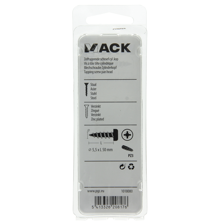 Load image into Gallery viewer, Mack 1018080 - zelftappende schroef cylkop verz. 13 st 5,5 x 50 mm | 5 stuks