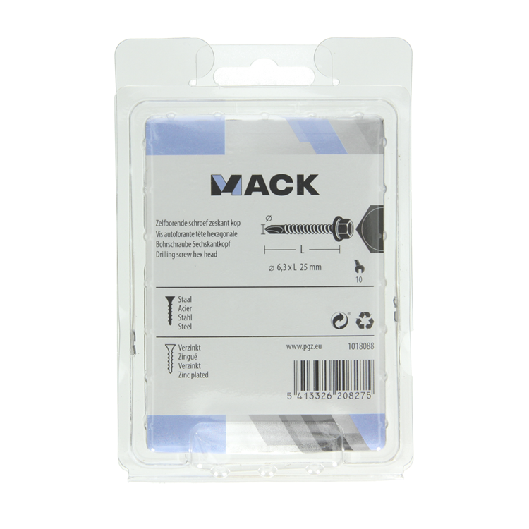 Load image into Gallery viewer, Mack 1018088 - zelfborende schroef zesk.kop verz. 45st 6,3 x 25 mm | 5 stuks