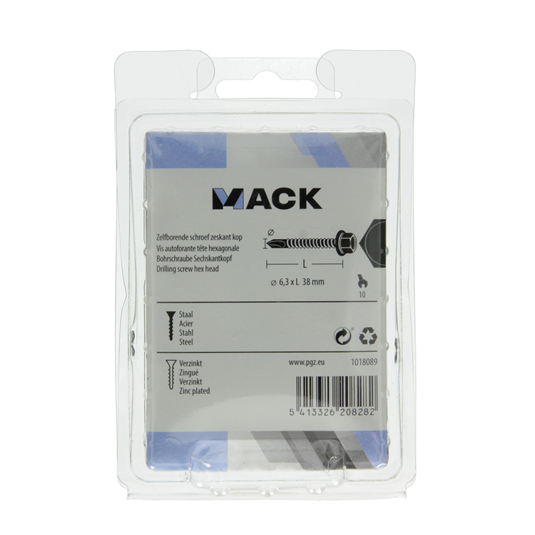 Load image into Gallery viewer, Mack 1018089 - zelfborende schroef zesk.kop verz. 40st 6,3 x 38 mm | 5 stuks