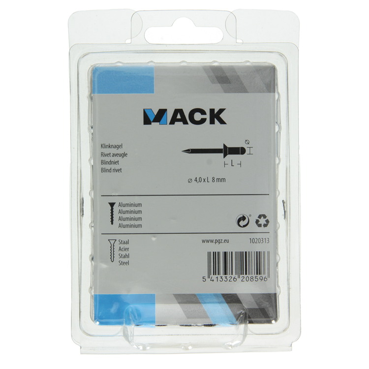Load image into Gallery viewer, Mack 1020313 - 110 blindnieten alu 4,0x8mm | 5 stuks