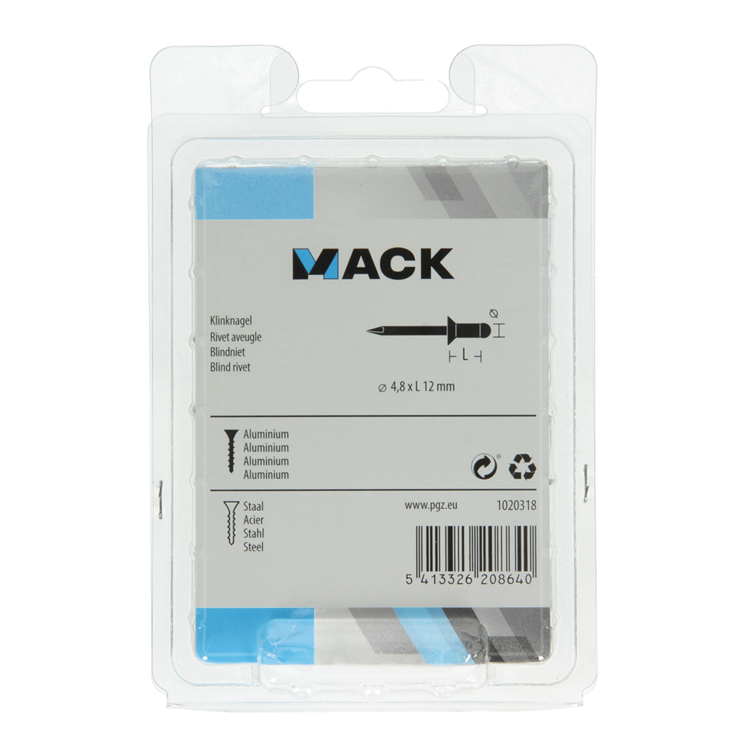 Load image into Gallery viewer, Mack 1020318 - 70 blindnieten alu 4,8x12mm | 5 stuks