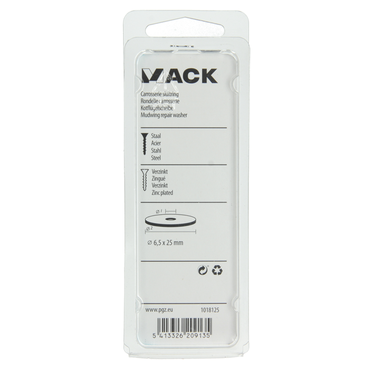 Load image into Gallery viewer, Mack 1018125 - carrosserie sluitring verzinkt55 st 6,5 x 25 mm | 5 stuks