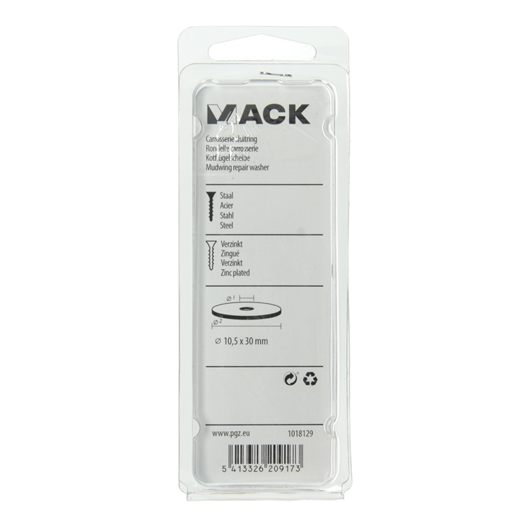 Load image into Gallery viewer, Mack 1018129 - carrosserie sluitring verzinkt40 st 10,5 x 30 mm | 5 stuks