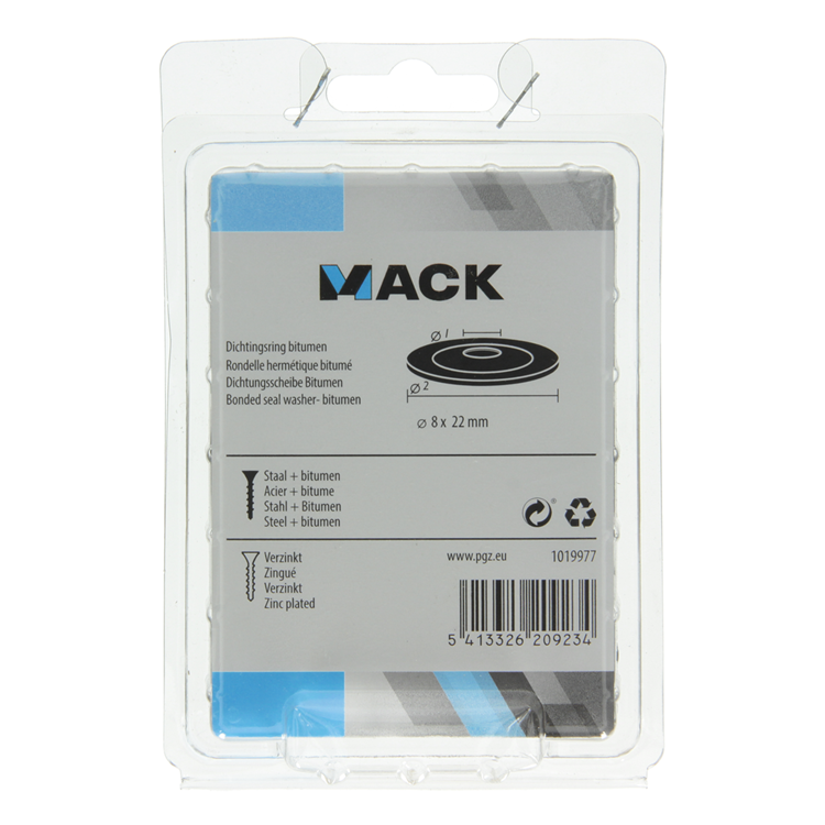 Load image into Gallery viewer, Mack 1019977 - dichtingsring bitumen verzinkt60 st 8 x 22 mm | 5 stuks