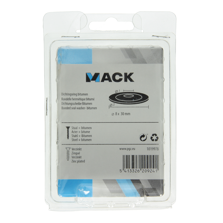 Load image into Gallery viewer, Mack 1019978 - dichtingsring bitumen verzinkt30 st 8 x 30 mm | 5 stuks