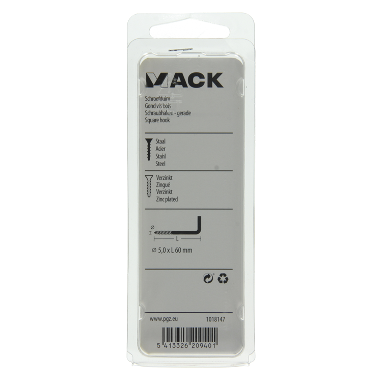 Load image into Gallery viewer, Mack 1018147 - schroefduim staal verzinkt 14 st 5,0 x 60 mm | 5 stuks