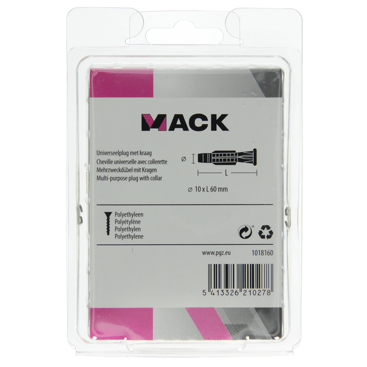 Load image into Gallery viewer, Mack 1018160 - universeelplug + kraag polyethyl30 st 10 x 60 mm | 5 stuks