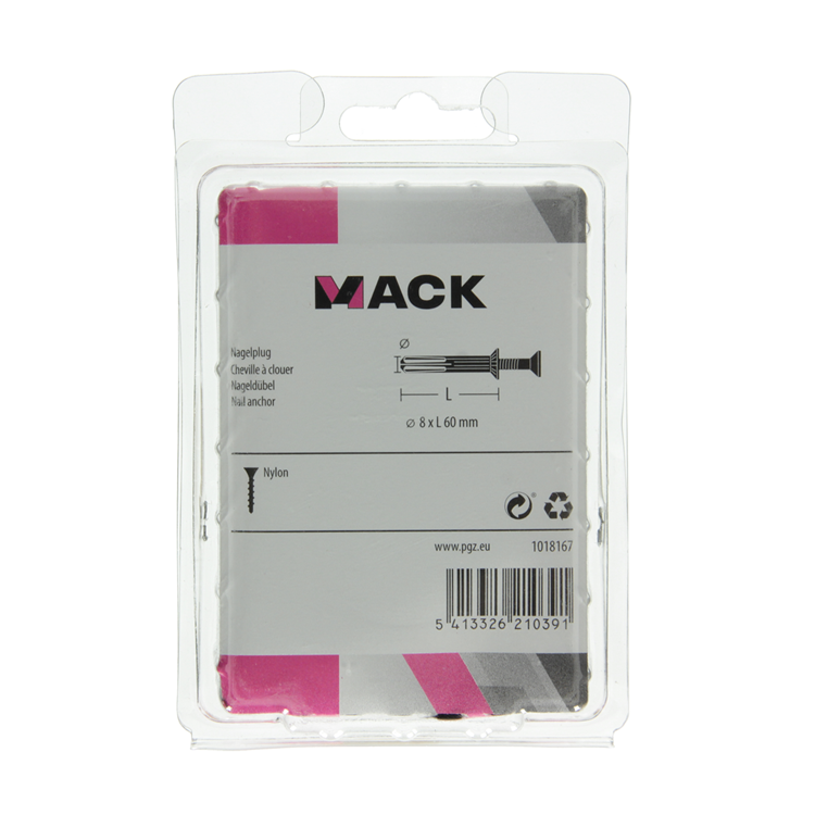 Load image into Gallery viewer, Mack 1018167 - nylon nagelplug polyamide 25 st 8 x 60 mm | 3 stuks