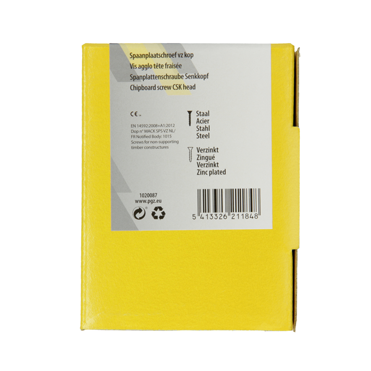 Load image into Gallery viewer, Mack 1020087 - spaanplaatschroef vz kop geelvz 200 st 3,5 x 45 mm | 5 stuks