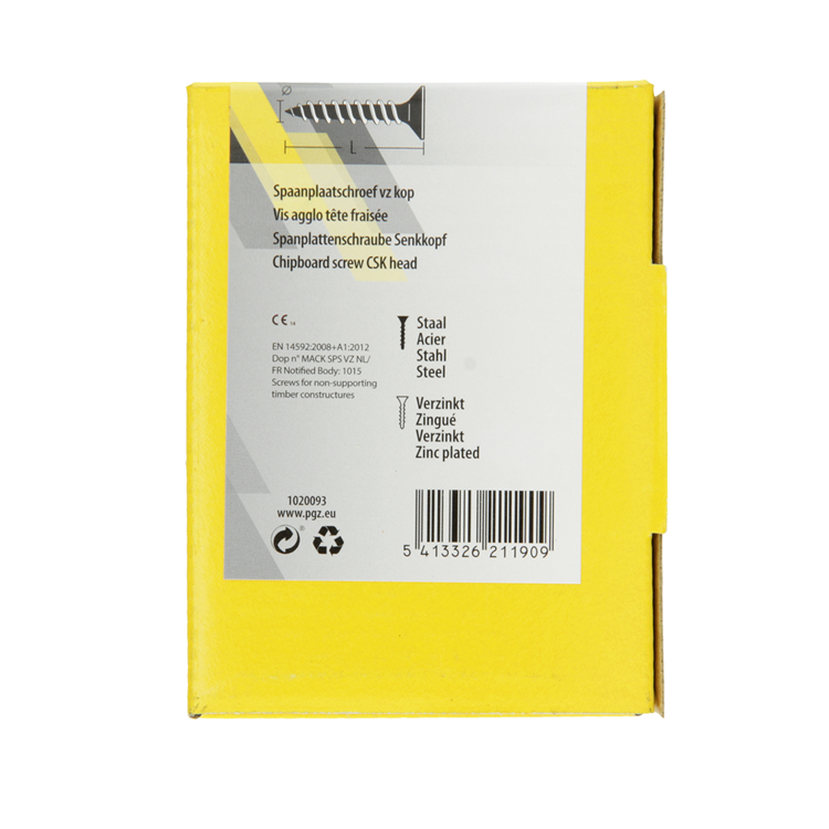 Load image into Gallery viewer, Mack 1020093 - spaanplaatschroef vz kop geelvz 200 st 4,0 x 35 mm | 5 stuks