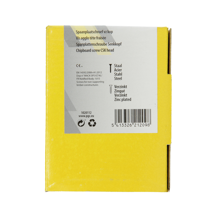 Load image into Gallery viewer, Mack 1020112 - spaanplaatschroef vz kop geel vz 200 st 5,0 x 35 mm | 5 stuks