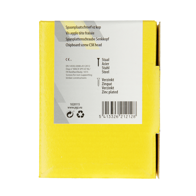 Load image into Gallery viewer, Mack 1020115 - spaanplaatschroef vz kop geel vz 100 st 5,0 x 50 mm | 5 stuks