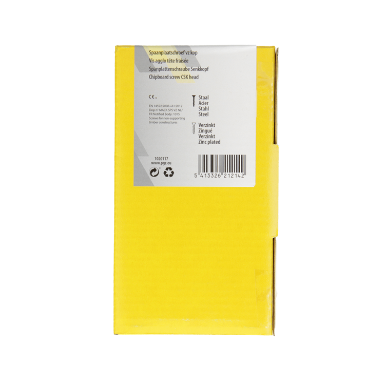 Load image into Gallery viewer, Mack 1020117 - spaanplaatschroef vz kop geelvz 100 st 5,0 x 70 mm | 3 stuks