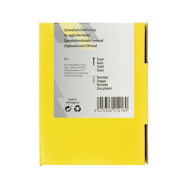 Load image into Gallery viewer, Mack 1020121 - spaanplaatschroef vz kop geel vz 100 st 6,0 x 40 mm | 5 stuks