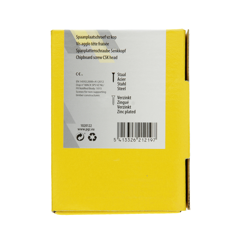 Load image into Gallery viewer, Mack 1020122 - spaanplaatschroef vz kop geel vz 100 st 6,0 x 50 mm | 5 stuks