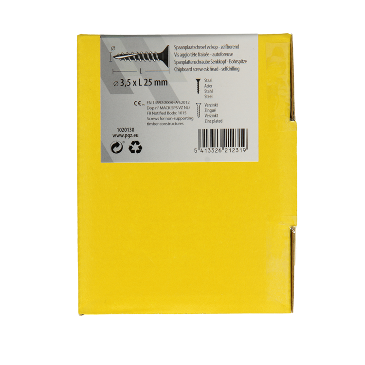 Load image into Gallery viewer, Mack 1020130 - spaanplaatschroef vz kp-zelfb.gvz 200st 3,5 x 25 mm | 5 stuks