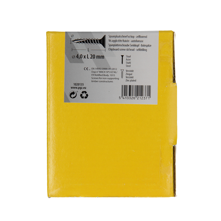 Load image into Gallery viewer, Mack 1020135 - spaanplaatschroef vz kp-zelfb.gvz 200st 4,0 x 20 mm | 5 stuks