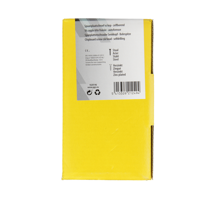 Load image into Gallery viewer, Mack 1020146 - spaanplaatschroef vz kp-zelfb.gvz 200st 4,5 x 45 mm | 3 stuks