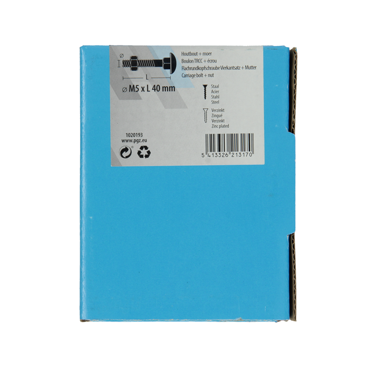 Load image into Gallery viewer, Mack 1020193 - houtbout + moer verzinkt 40 stm5 x 40 mm | 5 stuks