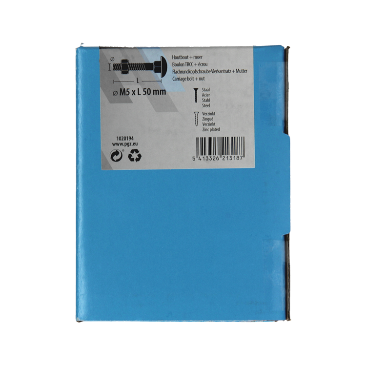 Load image into Gallery viewer, Mack 1020194 - houtbout + moer verzinkt 35 stm5 x 50 mm | 5 stuks