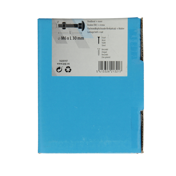 Load image into Gallery viewer, Mack 1020197 - houtbout + moer verzinkt 30 stm6 x 30 mm | 5 stuks