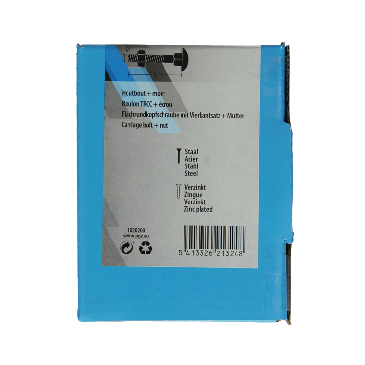 Load image into Gallery viewer, Mack 1020200 - houtbout + moer verzinkt 24 stm6 x 60 mm | 5 stuks