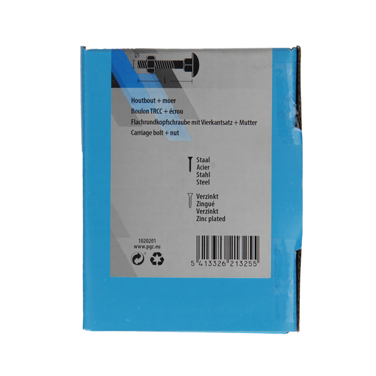 Load image into Gallery viewer, Mack 1020201 - houtbout + moer verzinkt 22 stm6 x 70 mm | 5 stuks