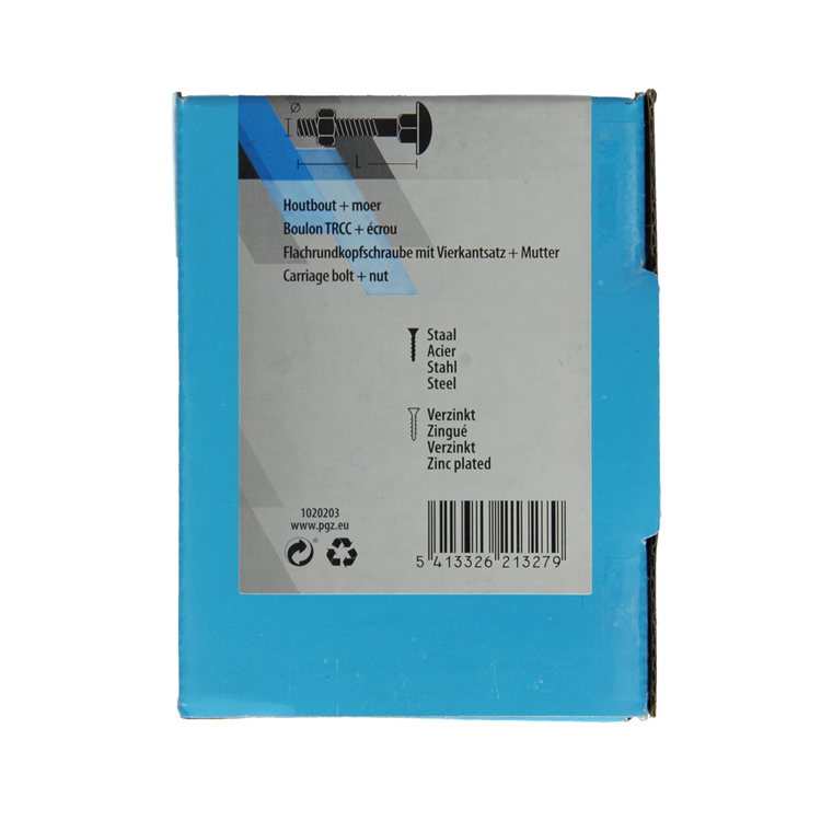Load image into Gallery viewer, Mack 1020203 - houtbout + moer verzinkt 18 stm6 x 100 mm | 5 stuks