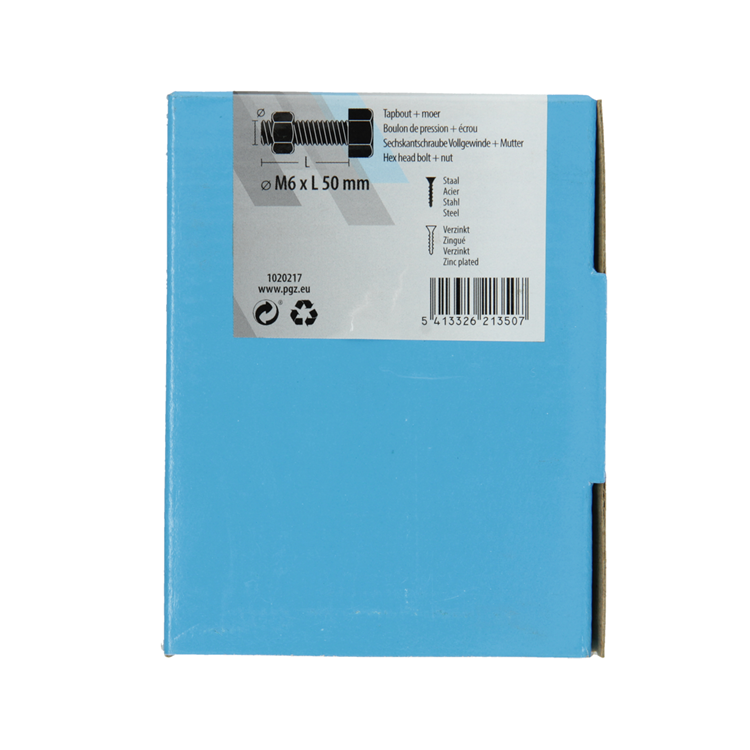 Load image into Gallery viewer, Mack 1020217 - tapbout + moer verzinkt 26 st m6 x 50 mm | 5 stuks