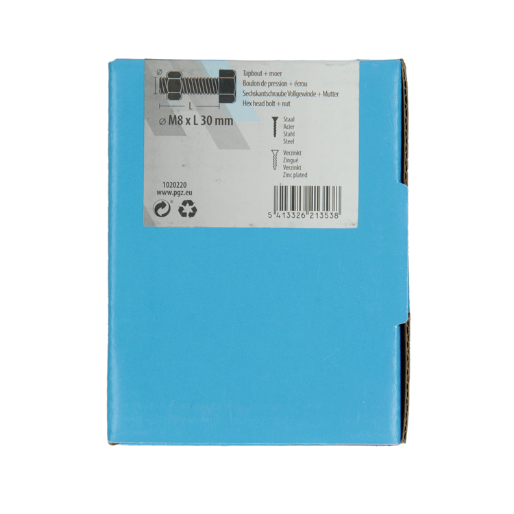 Load image into Gallery viewer, Mack 1020220 - tapbout + moer verzinkt 25 st m8 x 30 mm | 5 stuks