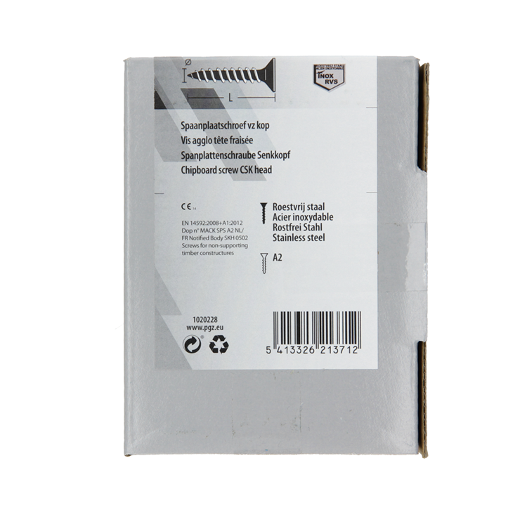 Load image into Gallery viewer, Mack 1020228 - spaanplaatschroef vz kop inox a2 200 st 3,5 x 30 mm | 2 stuks