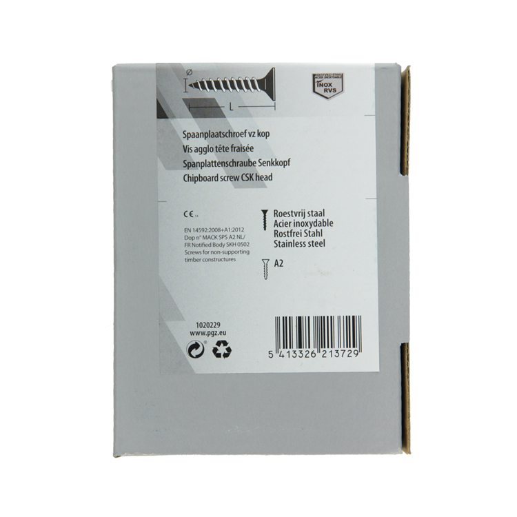 Load image into Gallery viewer, Mack 1020229 - spaanplaatschroef vz kop inox a2 200 st 3,5 x 35 mm | 2 stuks