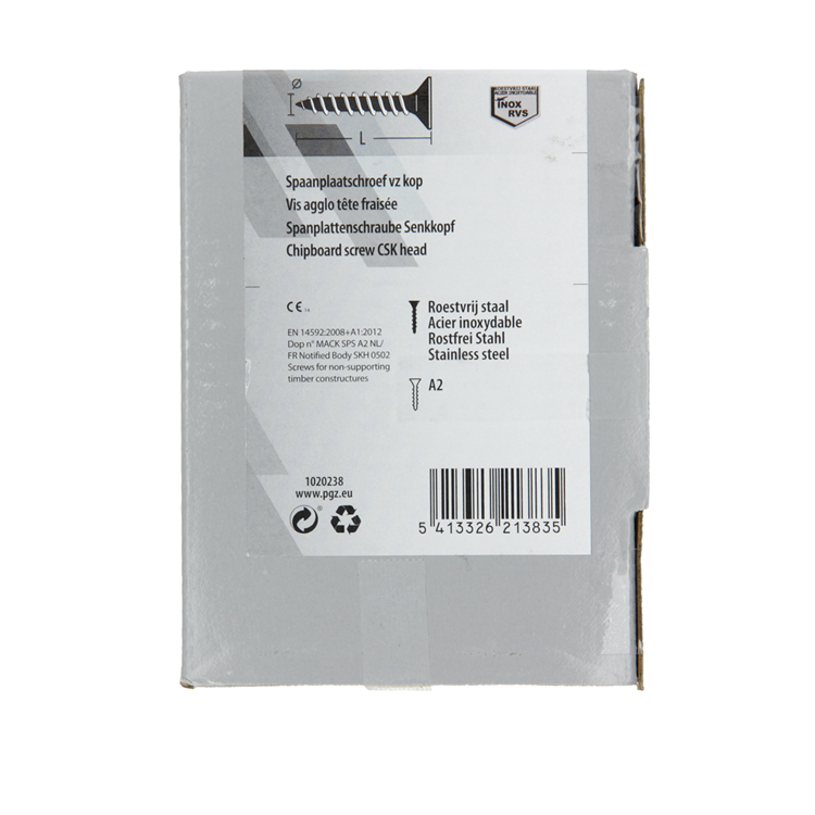 Load image into Gallery viewer, Mack 1020238 - spaanplaatschroef vz kop inox a2 200 st 4,5 x 30 mm | 2 stuks
