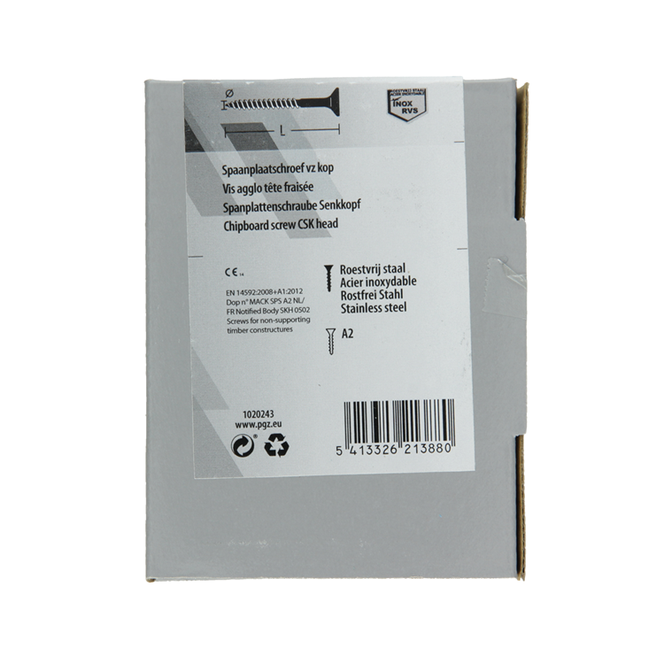 Load image into Gallery viewer, Mack 1020243 - spaanplaatschroef vz kop inox a2 100 st 4,5 x 60 mm | 2 stuks