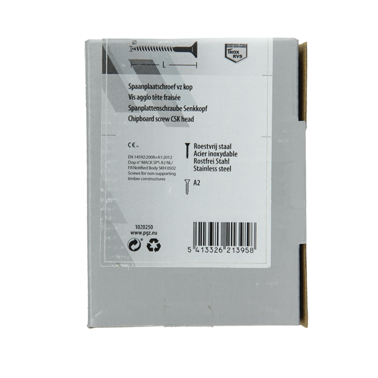 Load image into Gallery viewer, Mack 1020250 - spaanplaatschroef vz kop inox a2 50 st 6,0 x 60 mm | 2 stuks