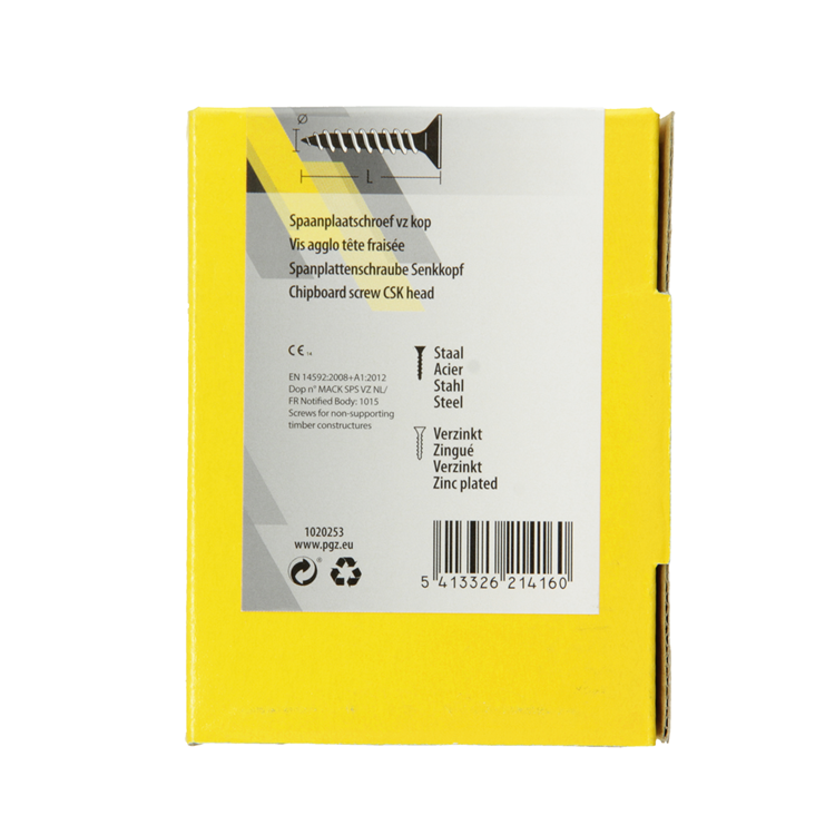 Load image into Gallery viewer, Mack 1020253 - spaanplaatschroef vz kop gvz 500 st 3,5 x 20 mm | 5 stuks