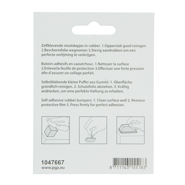 Load image into Gallery viewer, Mack 1047667 - stootdop rubber zelfklevend wit 12 x 12 mm 8 st pcs | 6 stuks