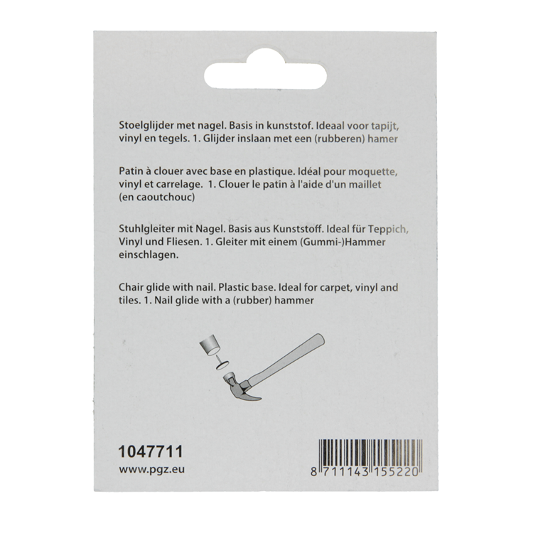 Load image into Gallery viewer, Mack 1047711 - stoelglijder nagel kunststof bruin ø 19 mm 12 st pcs | 6 stuks