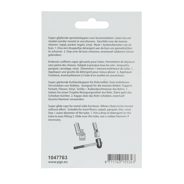 Load image into Gallery viewer, Mack 1047763 - super-glij-opsteekdop grijs ø 21 - 24 mm 4 st pcs | 6 stuks