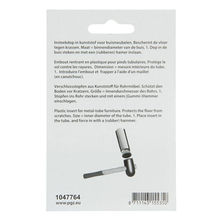 Load image into Gallery viewer, Mack 1047764 - insteekdop kunstsstof zwart 20 x 40 mm 4 st pcs | 6 stuks