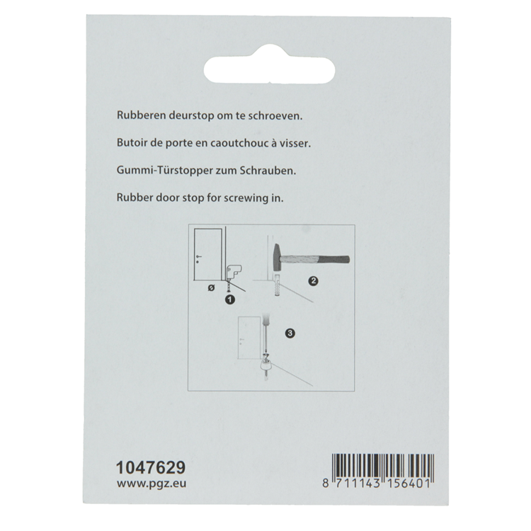 Load image into Gallery viewer, Mack 1047629 - deurstop rubber + schroef grijs 30 x 25 mm 2 st pcs | 6 stuks