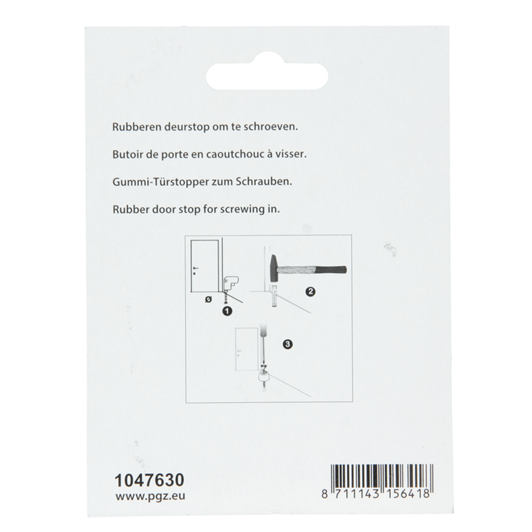 Load image into Gallery viewer, Mack 1047630 - deurstop rubber + schroef wit 30 x 25 mm 2 st pcs | 6 stuks