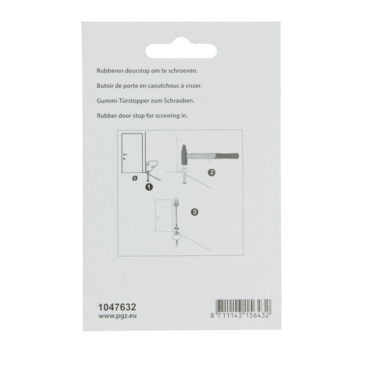 Load image into Gallery viewer, Mack 1047632 - deurstop rubber + schroef grijs 30 x 35 mm 2 st pcs | 6 stuks