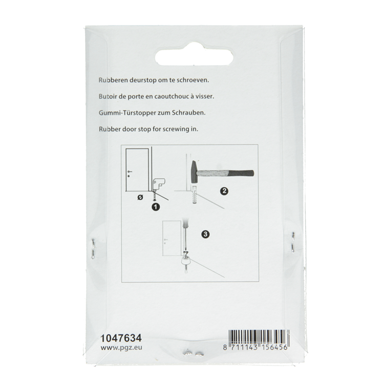 Load image into Gallery viewer, Mack 1047634 - deurstop rubber + schroef grijs 40 x 50 mm 2 st pcs | 6 stuks