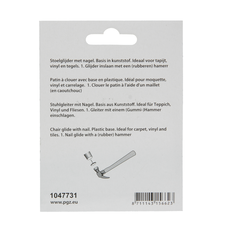 Load image into Gallery viewer, Mack 1047731 - stoelglijder met nagel vilt bruin ø 28 mm 4 st pcs | 6 stuks